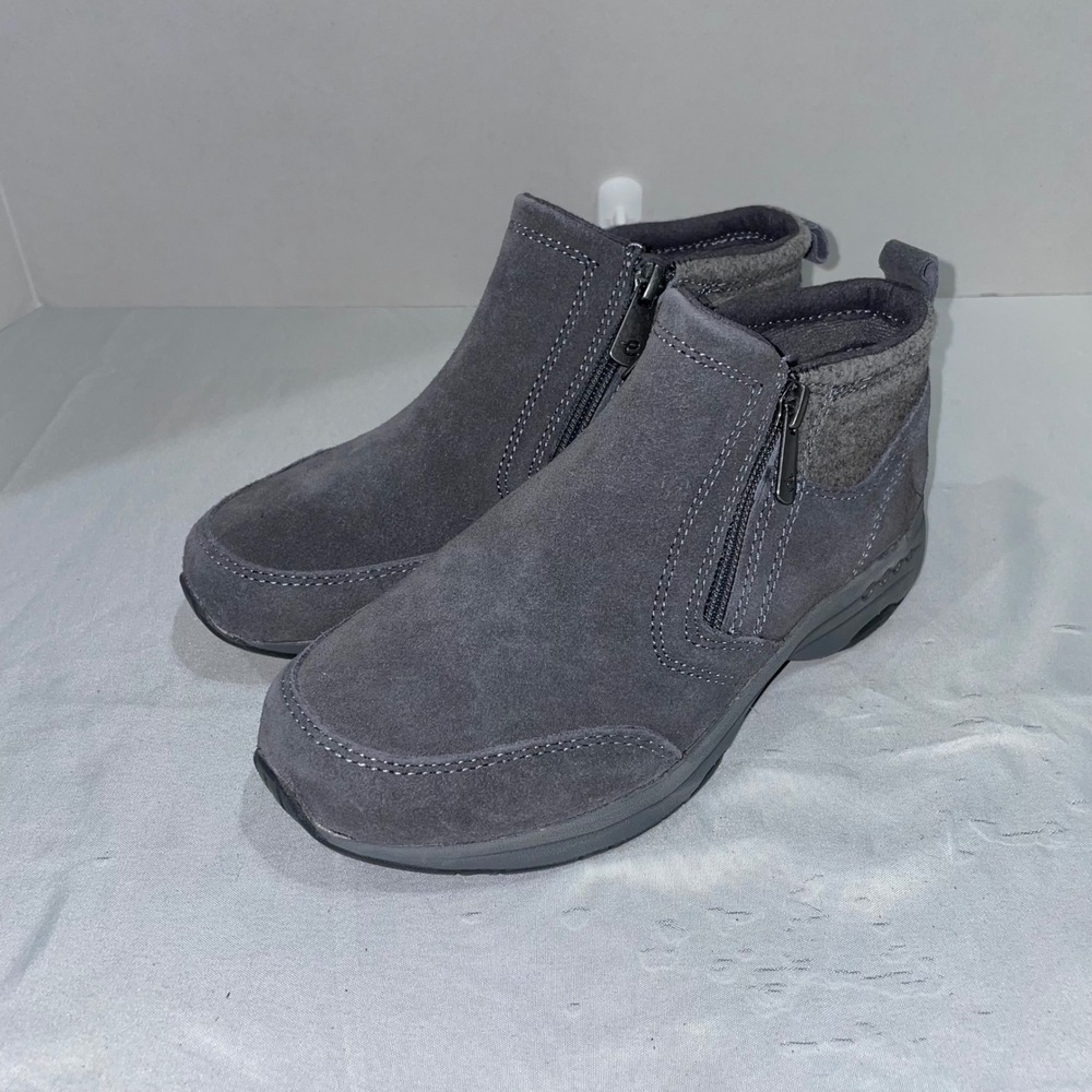 Easy Spirit Setshuffle‎ Kids Grey Suede Water Resistant Ankle Boots Size 5M